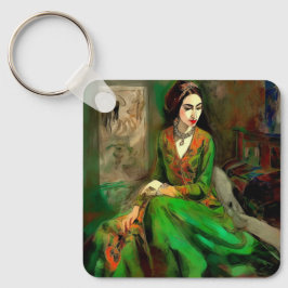 Llavero Belleza en verde