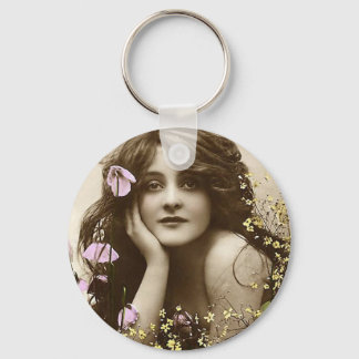 Llavero Belleza vintage con flores