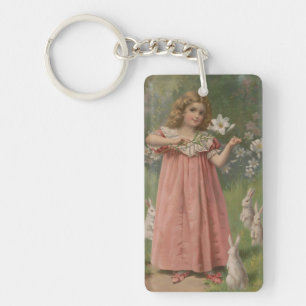 Llavero Bellezas de Pascua, Ilustración Vintage, 1898