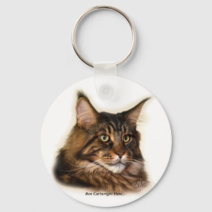 Llavero Ben Cartwright Aquí... Tecla Maine Coon Cat