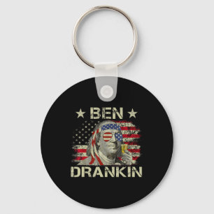 Llavero Ben Drankin Benjamin Franklin 4 de julio Divertido