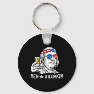Llavero Ben Drankin - Benjamin Franklin bebiendo cerveza -