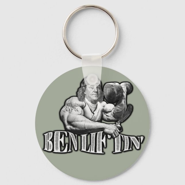 Llavero Ben Liftin Bodybuilding Ben Franklin Keychain (Anverso)