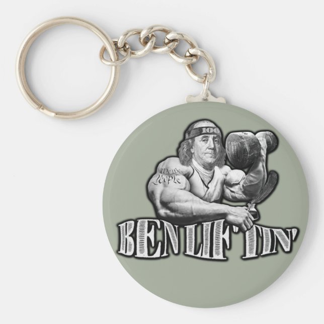 Llavero Ben Liftin Bodybuilding Ben Franklin Keychain (Frente)