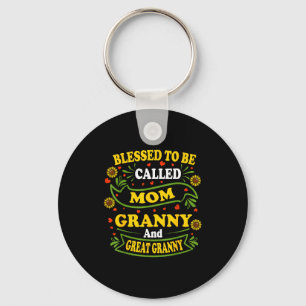 Llavero Bendecida por ser llamada mamá abuela y bisabuela
