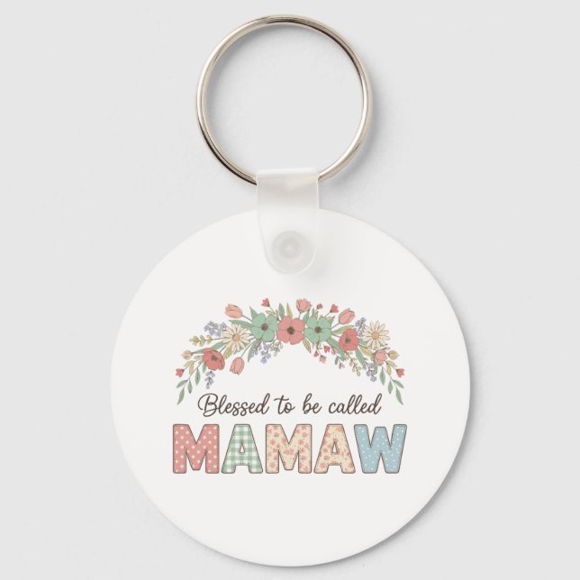 Llavero Bendecida por ser llamada Mamaw (Anverso)