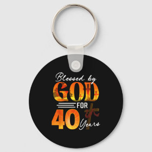 Llavero Bendecido Por Dios Por 40 Años Regalo 40 Cumpleaño