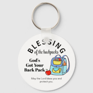 Llavero Bendición de las mochilas Dios Tiene Tu Espalda
