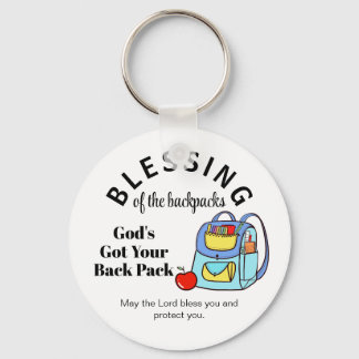 Llavero Bendición de las mochilas Dios Tiene Tu Espalda