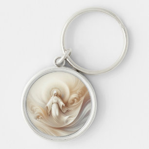 Llavero Bendición de madre divina en medio de tonos blanco