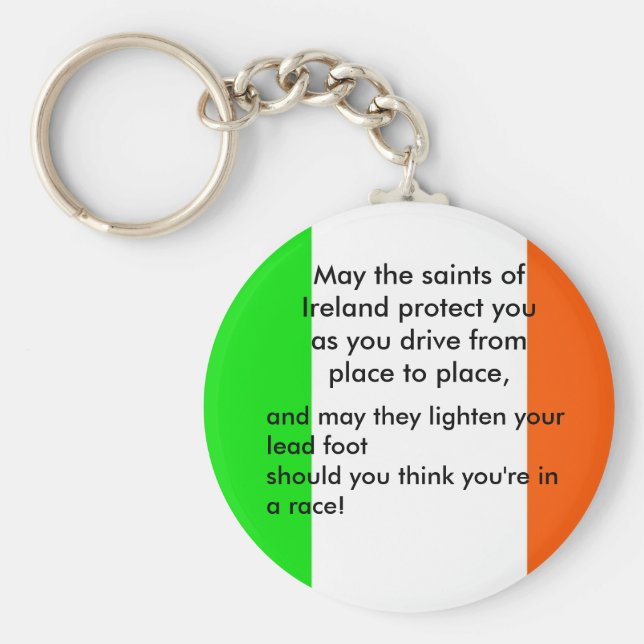 Llavero Bendición del conductor irlandés (Frente)