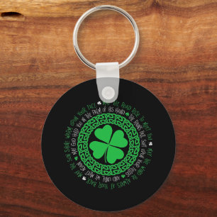 Llavero Bendición del nudo celta 4 Leaf Clover St. Patrick