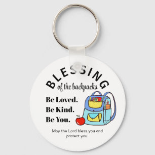 Llavero Bendiciones de las mochilas Sean amadas. Sé Amable