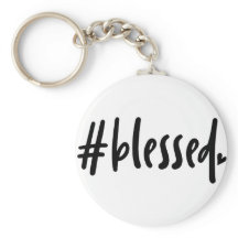 Bendita Keychain Black & White Agradecido
