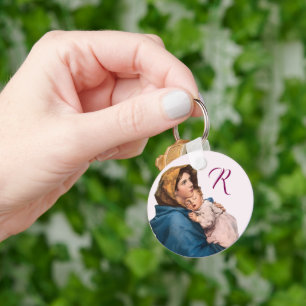 Llavero Bendita Oración de Madre Personalizable con Monogr