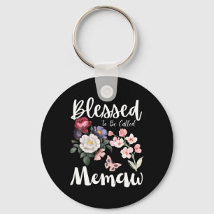 Llavero Bendita Por Ser Llamada Memaw Women Floral Cute Mo