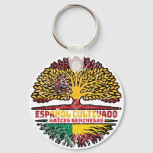Llavero Benín Beninés Español España Raíces Del Árbol Band