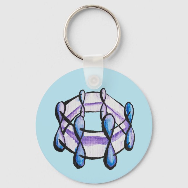 Llavero Benzene Molécula Código QR Ciencia Química Orgánic (Anverso)