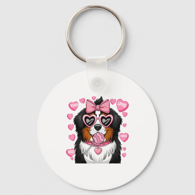 Llavero Bernese Mountain Coquette Dog Pet Lover Owner  (Anverso)