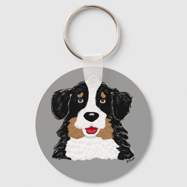 Llavero Bernese Mountain Dog Keychain (Anverso)