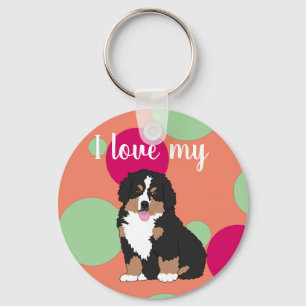 Llavero Bernese Mountain Dog Puppy Keychain