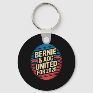 Llavero Bernie Sanders Y Aoc 2028 Para La Campaña Presiden