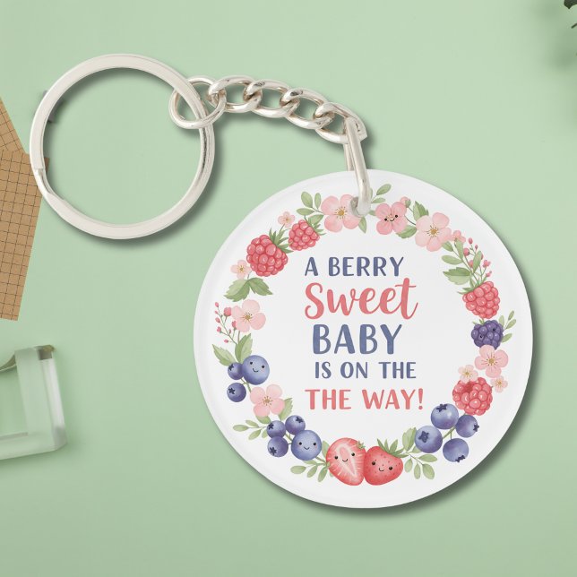 Llavero Berry Sweet Baby Shower Watercolor (Subido por el creador)