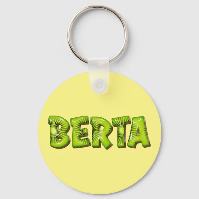 Llavero Berta Name Kiwi Design Schlüsselanhänger (Anverso)