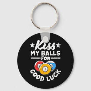 Llavero Besa Mi Por Buena Suerte Funny Pool Player Billard