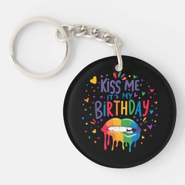 Llavero Bésame es mi cumpleaños (Frente)