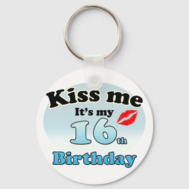 Llavero Bésame es mi cumpleaños número 16 (Anverso)