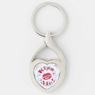 Llavero ¡Bésame! Labios Rojos Con Corazón