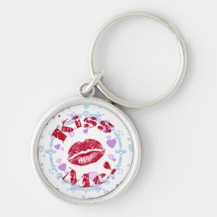 Llavero ¡Bésame! Labios Rojos Con Corazón