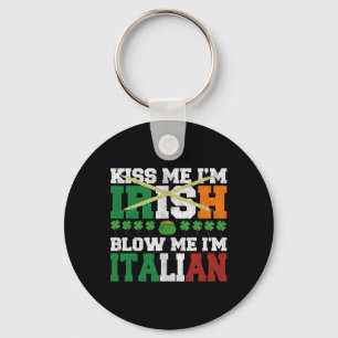 Llavero Bésame Soy Irlandés Pégame Soy Italiano St Patrick