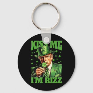 Llavero Bésame soy Rizz Trump St Patricks Day Irlandés Luc