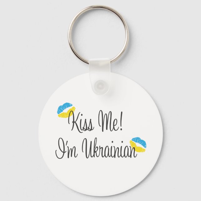 Llavero ¡Bésame! Soy ucraniano (Anverso)