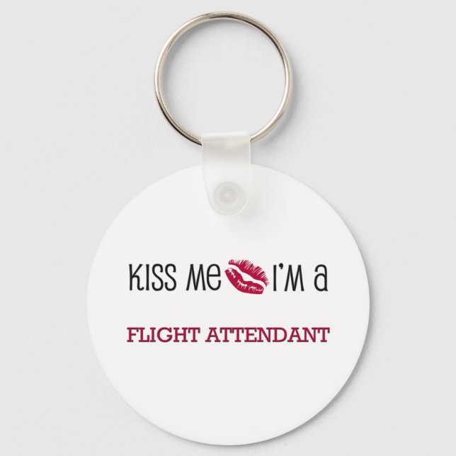 Llavero Bésame soy un ASISTENTE DE VUELO (Anverso)