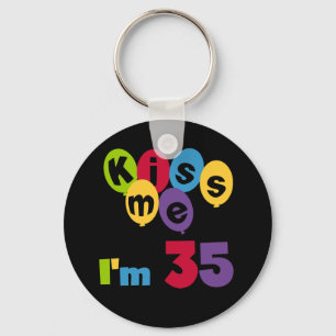 Llavero Bésame tengo 35 camisetas de cumpleaños y giros ga