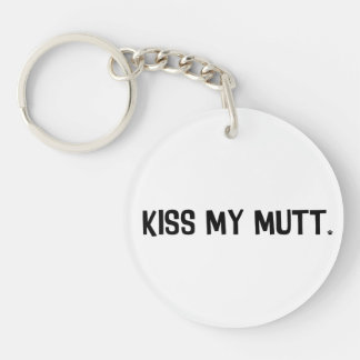 Llavero Besar mi llave acrílica mutt