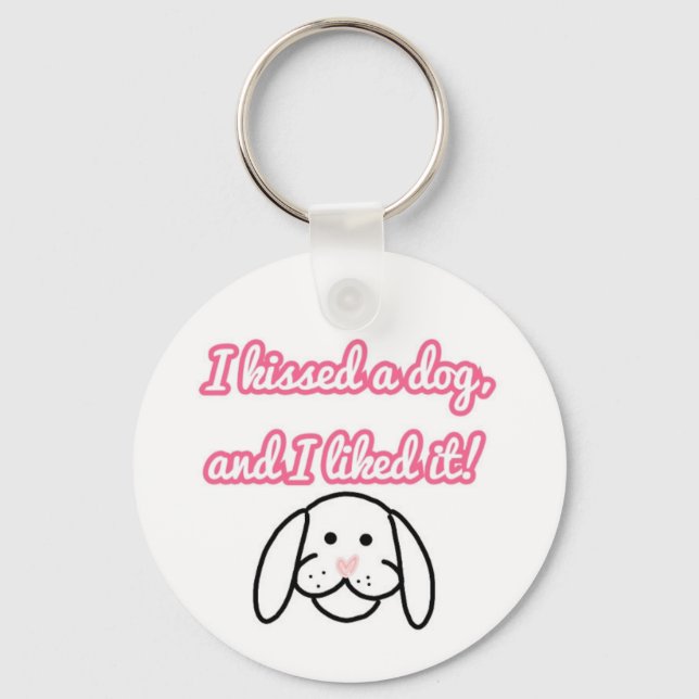 Llavero Besé a un perro, y me gustó el keychain (Anverso)