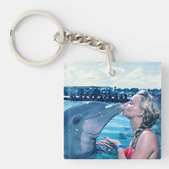 Llavero BESÉ UN DOLPHIN #Miss Multiverse Keychain por (Frente)