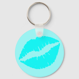 Llavero Beso Azul Acuático
