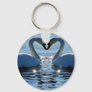 Llavero Beso de corazón de cisne, reflexiones de amor
