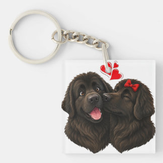 Llavero Besos de Newfie Amor de Cachorro