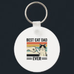 Llavero Best Cat Dad Ever Retro Cat Fist Bump Shirt_1<br><div class="desc">Best Cat Dad Ever Retro Cat Fist Bump Shirt_1</div>