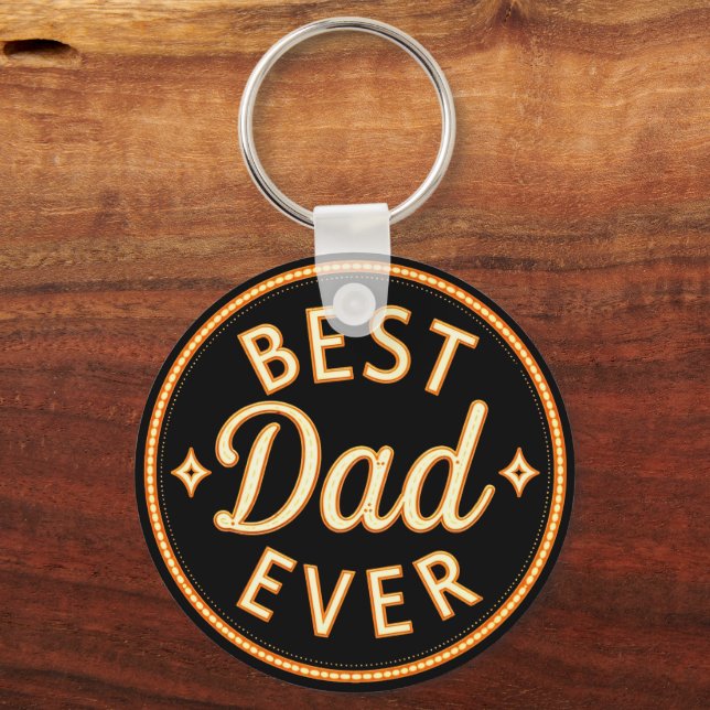 Llavero Best Dad Ever  – Bold, Proud & Stylish (Reverso )
