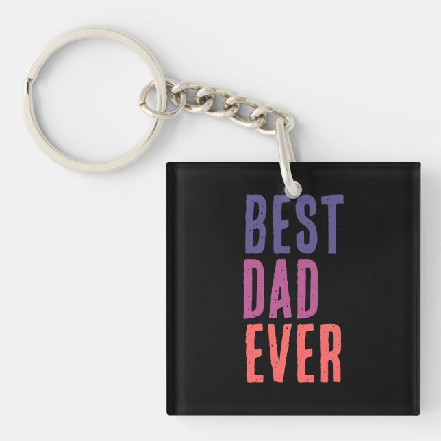 Llavero Best Dad Ever Minimalist Cool Professional (Frente)
