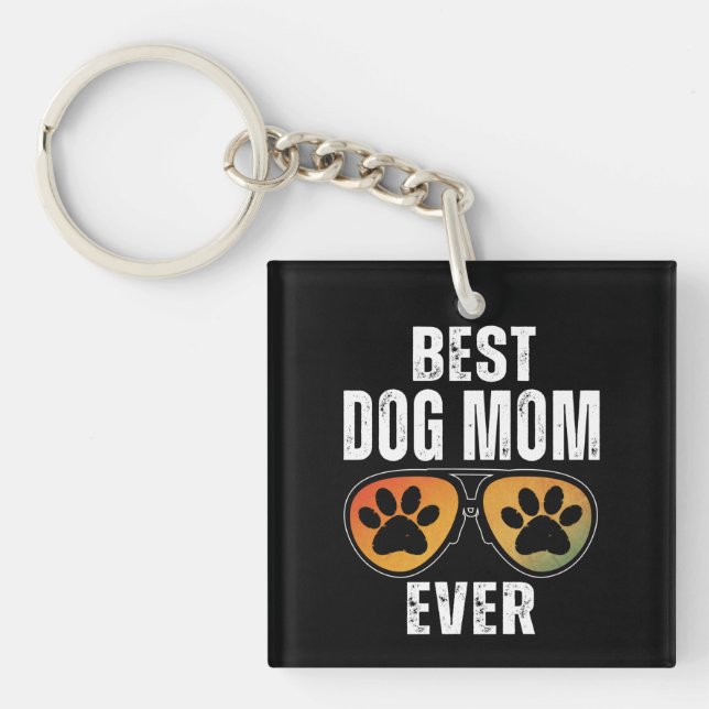 LLAVERO BEST DOG MOM EVER (Frente)