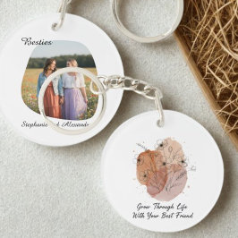 Llavero Best Friend Keychain - Abstract Floral Art