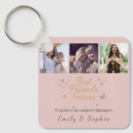 Llavero Best Friends Forever – 3 Photo Keychain Gift